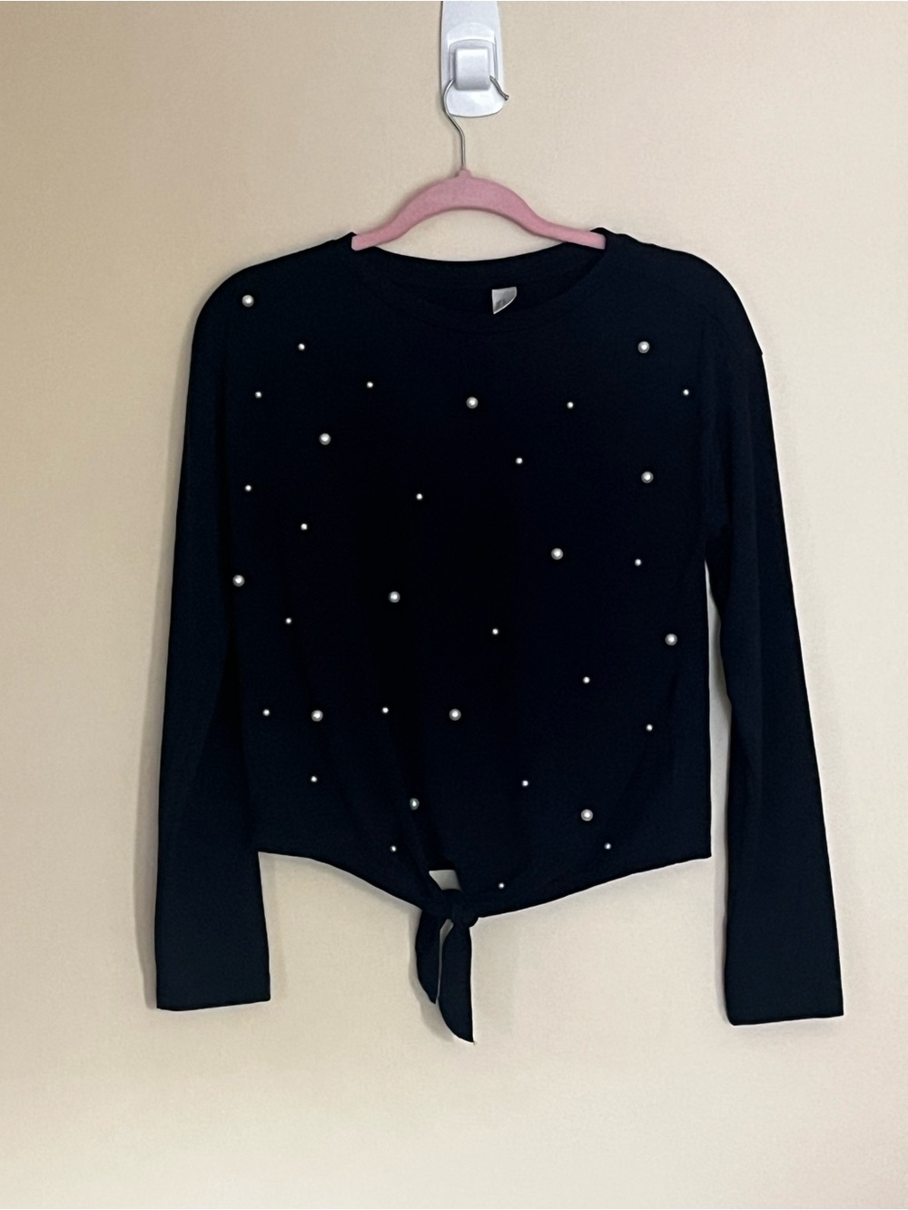 NWOT Navy Blue Embellished Top Size S